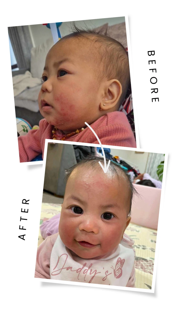 baby before and after image